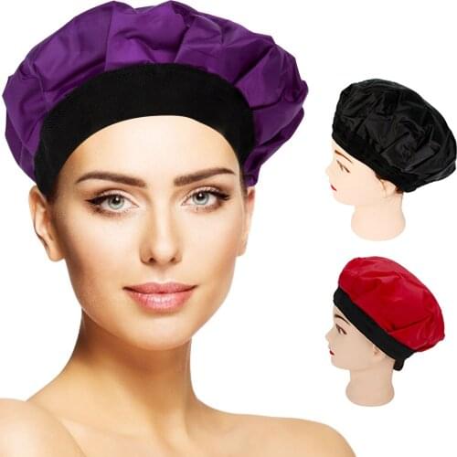 Microwavable Heating Cap Dyed Hair Oil Cap Hot Cold Dual Use Hat Hair Care Cap Cordless Heated Deep Conditioning Cap