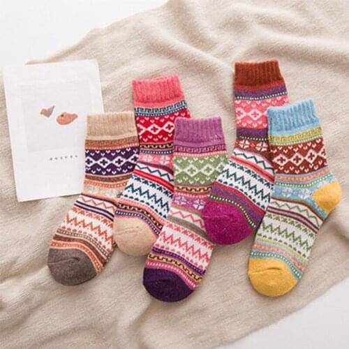 10 Pairs Per Set Autumn and Winter Thickening Warm Womens Rabbit Hair and Wool Socks Cashmere Socks Women Wholesale