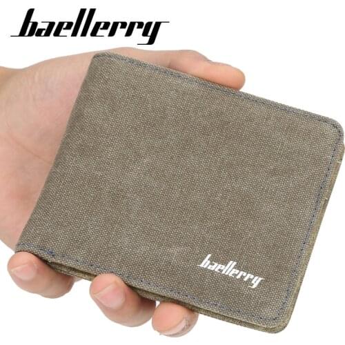 New Men Wallets Fresh Designers Purse Men Brand Canvas Card purse Mens Wallet Wholesale price male clutch