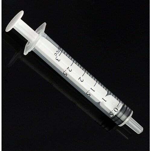 5 Pcs 3ml Plastic Syringe Injectors Ink Cartridge Pets Nutrient Measuring Syringe DISPOSABLE SYRINGE HYDROPONICS CUBS