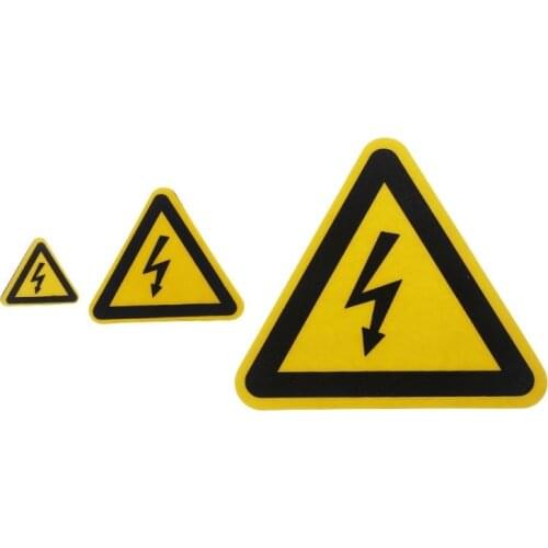 Warning Sticker Adhesive Labels Electrical Shock Hazard Danger Notice Safety 25mm 50mm 100cm PVC Waterproof