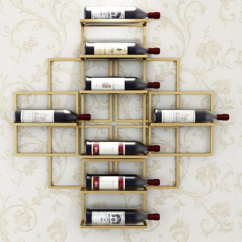 8 Bottles European Modern Simple Wall-mounted Wine Rack Creative Hanging Wine Rack Support Red Wine Decoration Rack Wine Holder