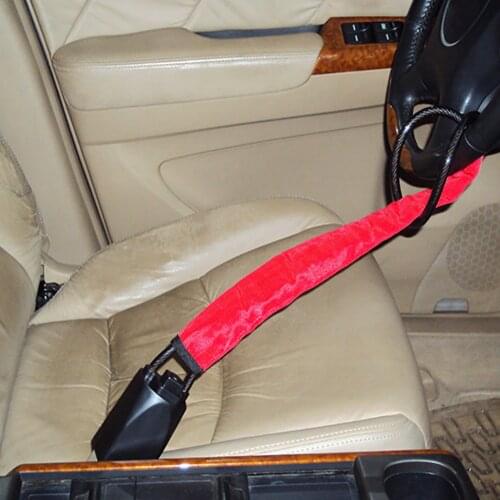 Anti Theft Steering Wheel Lock with 2 Keys Car Truck Security Black Red