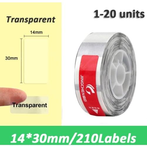 Transparent 14x30mm/210label for Niimbot D11 Wireless label maker Portable Bluetooth Thermal Label Printer Home Office Printer