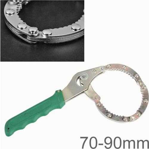 Adjustable 1pcs 70-90mm Car Handcuffed Stainless Steel Oil Filter Wrench Filter Wrench Hand Tools Universal for Car