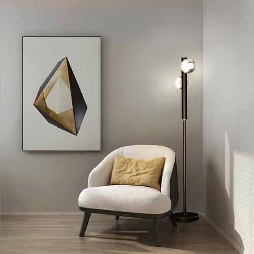 Modern Living Room Glass Copper Floor Lamps Standing Lamp Bedroom Table Light Desk Bedside Lamp Led Home Decor Indoor Lighting