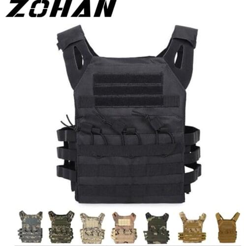 ZOHAN Tactical Vest CS Field Airsoft Painball Vests With Numberous Pouches Military MOLLE Plate Carrier Combat Vest for Adult