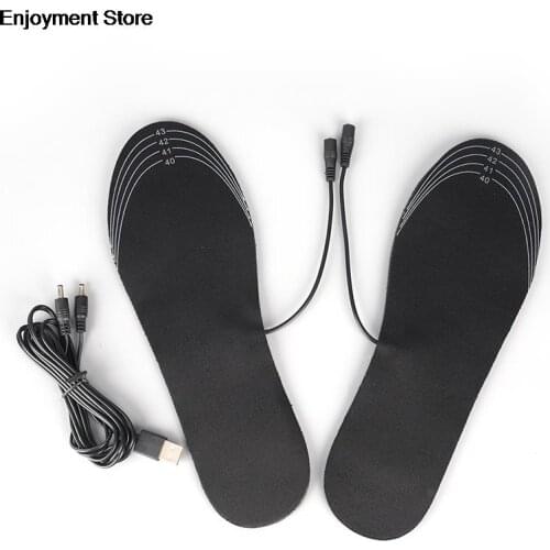 USB Heated Insoles Rechargeable Electric Battery Warmer Shoes Heater Winter Keep Warm Electrically Thermal Insoles Outdoors