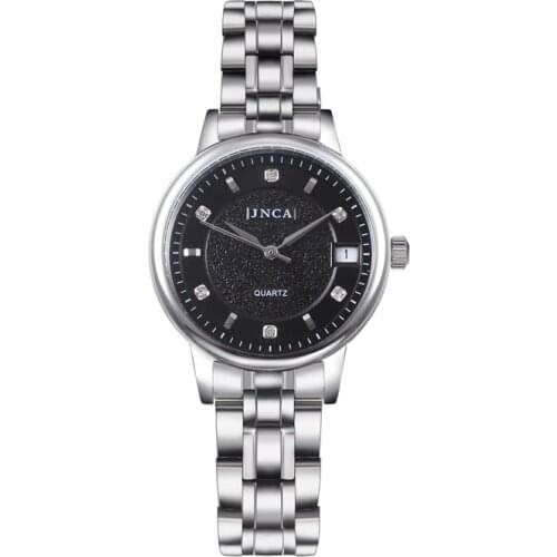 Womens Watch High Quality Exquisite Faddish Business Stainless Steel Strap Calendar Waterproof Watch Relogio Feminino Hour 1297