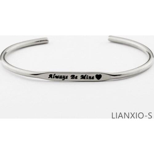 LIANXIO-S New Fashion Honey Gold Letter Bracelets for Women Charms Womens Bracelet Engagement Gifts Chain