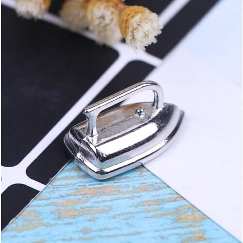 1pcs 1:12 Scale Cute Mini Dollhouse Furniture Toys Miniature Adornment An Iron Clothes Tool Doll House Accessories