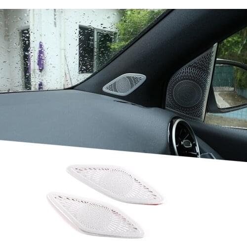 2pcs Alloy Auto Interior Stickers Car A-pillar Speaker Net Cover Trim For Mercedes Benz W247 X247 B GLB Class 2020 Car Accessory