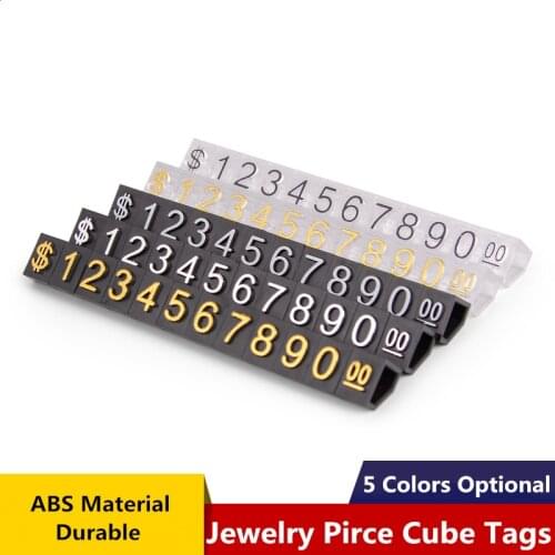 4*6mm Price Tag Cube Adjustable Assembly Number Angled Pricing Counter Display Stand Label Sale Price