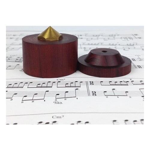 Natural Red Sandalwood Self Adhesive Speaker Spike Big Size 43mm With Copper Screw Can Adjustable Height 4 sets/lot