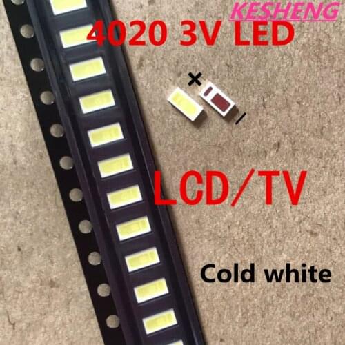 400PCS AOT LED Backlight 0.5W 3V 4020 48LM Cool white LCD Backlight for TV TV Application 4020C-W3C4