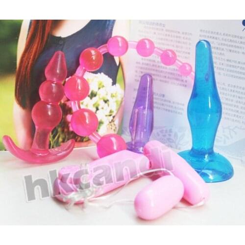 5pcs Butt Plug Massager Double Jump Egg Vibrator Sets sexy nightlife anchor backyard Stimulating Bullet Anal sex Toys for women