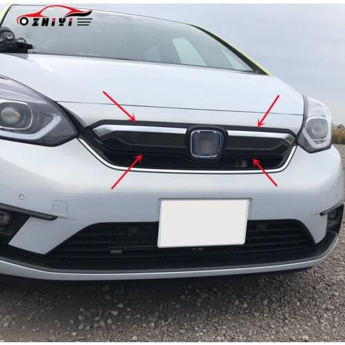 Car Bumper Is for Honda Fit/Jazz GR 2020-2021 Retrofit Special Front Cover Mid-net Decorative Bright Strip