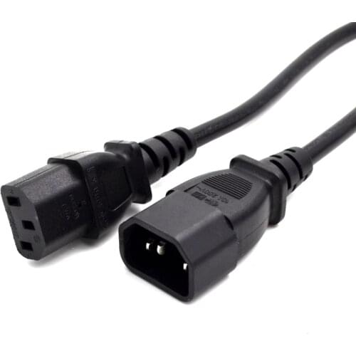 IEC Male C14 to IEC Female C13 Power Extension Adapter Cable 30CM/50CM/100CM/5M/7M