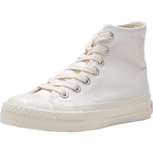 SWYIVY Breathable Canvas Shoes Women Sneakers Platform Flats Ladies Lace-Up White Sneakers Vulcanized Shoes Canvas Casual Shoes