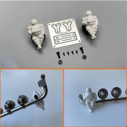 1 Pair Doll Decorate for 1/14 Tamiya RC Truck Trailer Tipper Scania MAN Benz Actros Volvo Car Diy Parts