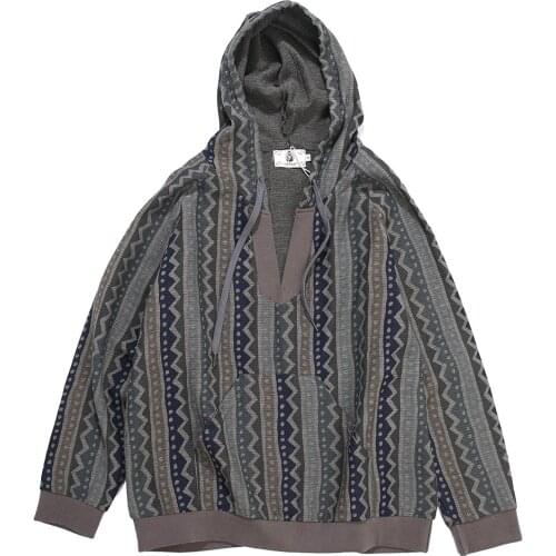 2021 Mens Sweatshirts Retro Ethnic Style Totem Full-print Sweatshirts Mens Hoodie Loose Pullover