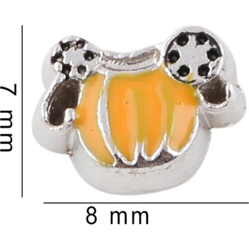 Pumpkin Car shape alloy floating charms for living memory glass floating locket charms DIY jewelry 20pcs/lot