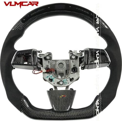 Custom Carbon Fiber Steering Wheel With LED For Cadillac CTS-V