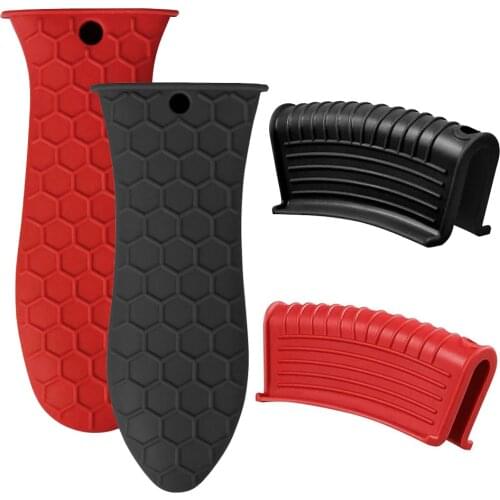 Silicone Heat Resistant Cover for Cookware Pan Handle Holder Potholder Cast Kitchen Accessories Iron Skillet Grip Sleeve Cover