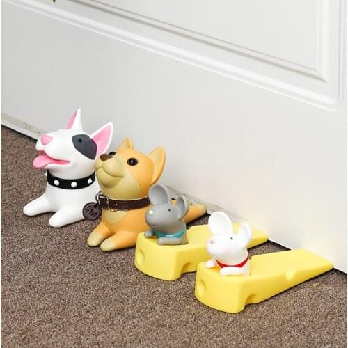 Cute Style Silicone Door Wedge Safety Creative Cartoon Silicone Door Stopper Home Office Door Stop Creative Child Safety Protect