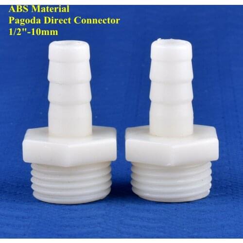 5~500pcs ABS 1/2"-10mm Pagoda Direct Connector Aquarium Tank Hose Joint Drip Irrigation System Home Garden Water Pipe Connector