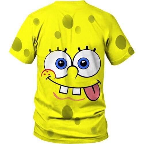 Stylish Men & Women Fun Sponge Family T-Shirts 3D Printed Trendy Sports T-Shirts Tops Men & Women Plus T-Shirts Fir