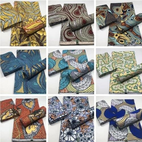 Gold Ankara fabric best quality 40*40 yarn soft veritable real wax African flower printed fabric 100% cotton for clothes