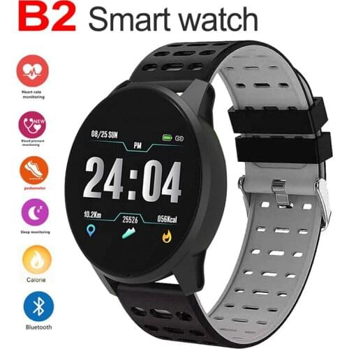B2 Bluetooth Smart Watch Heart Rate Monitor Sport Fitness Tracker Touch Screen Bracelet for Android IOS