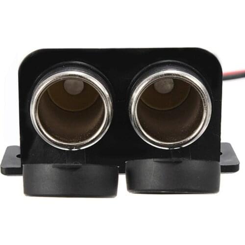 1pcs 12V 2 Way Waterproof Power Car Motorbike Motorcycle Boat Cigarette Lighter Double Socket Adapter Car Accessories