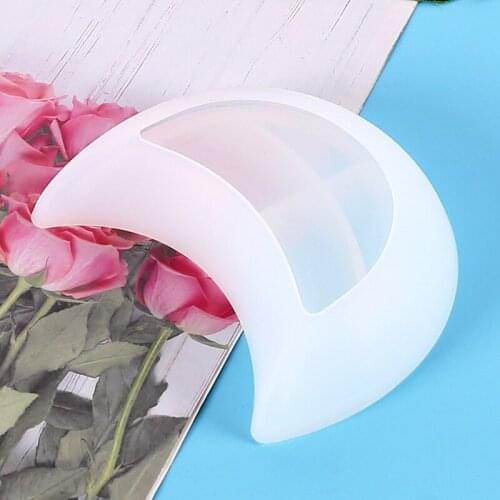 634D Moon Shaped Dish Mold Storage Box Resin Molds for Resin Casting Large Epoxy Resin Mold for Artificial Agate Sheet