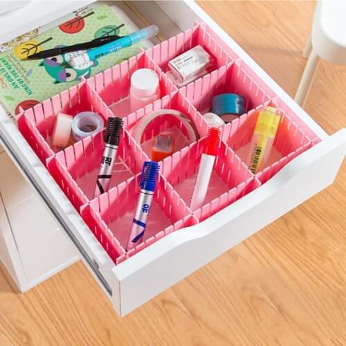 DIY Grid Drawer Separator Divider Adjustable Drawer Wardrobe Clapboard Partition For Underwear Socks Storage Organizer 4 pcs/set