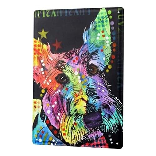 Tin Sign Decor Plaques Dog Scotch Terrier