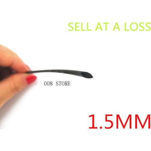 1 Meter/lot L49 2:1 Black 1.5mm Diameter Heat Shrink Tubing Tube Sleeving Wrap Wire