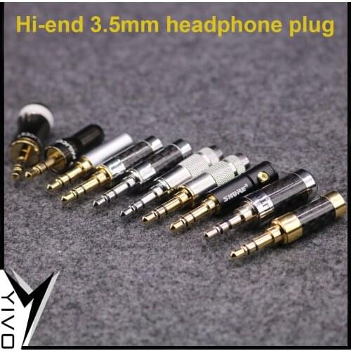 10pcs YIVO Hi-end Gold Plated Audio Male Earphone Headphone plug 3.5mm stereo 1/8" connector Different Models Plugs terminal