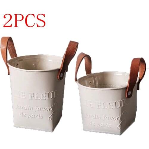 2Pcs Metal Bucket Tin Candy Gift Box Buckets Wedding Party Souvenirs Gift Pails Tinplate Chocolate Dragee Box Candy Bar Decor