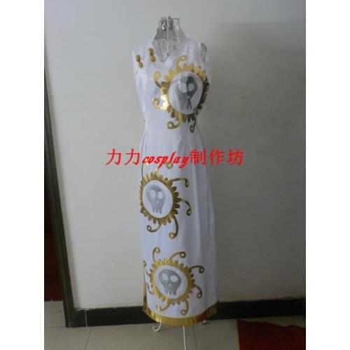 2017 One Piece Snake Princess Boa Hancock White Dress