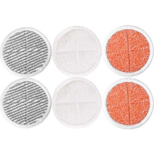 6 Pack Mop Replacement Pads for Bissell Spinwave 2039A 2124 Powered Hard Floor Mop (2 Soft Pads+2 Scrubby Pads+2 Heavy Scrub