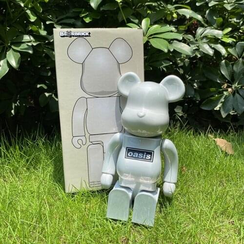 Bearbricklys 28cm 400% Oasi Colorful Beads Pvc Action Figures Blocks Bear Dolls Decoration Models Friends Toys Christmas Gifts