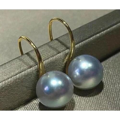 >>>>noble jewelry 925 silver 9-10 MM natural Freshwater Pearls earrings