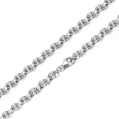 Solid AU750 White Gold Men Necklace Chain Heavy gold Necklace chain