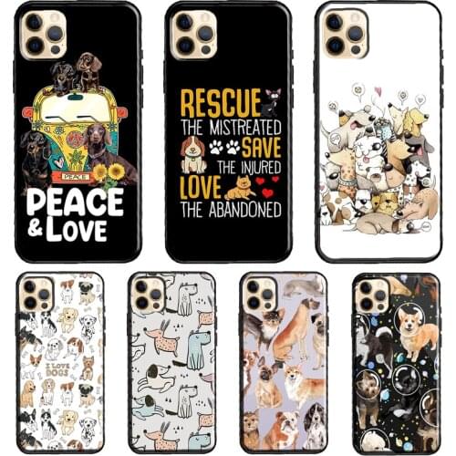 French Bulldog Beagle Dogs Pattern Soft Case For iPhone 12 Pro Max Mini X XR XS Max SE 2020 8 7 Plus 11 Pro Max Phone Cover