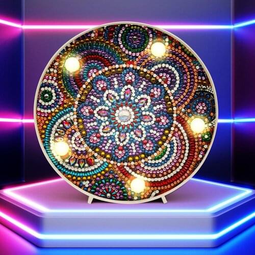 DIY LED Special Shaped Diamond Painting Molding Lamp Resin Diamond Shaped Drill Full Drill Night Light Creative Ornament