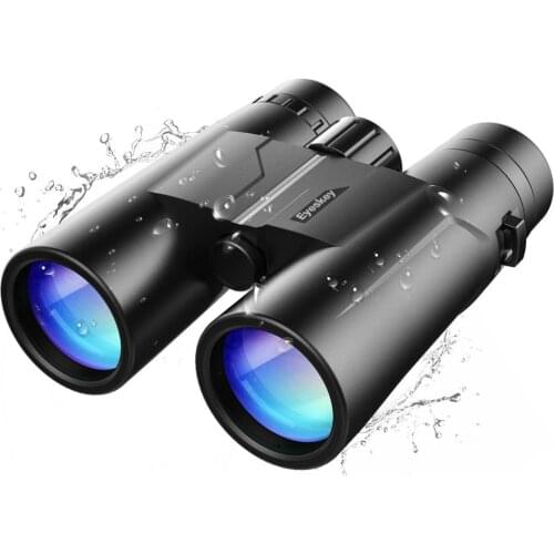 Eyeskey 10X42 Roof Binoculars Waterproof Professional Zoom Bak4 Prism Optics Telescope for Outdoor Hunting with Strap