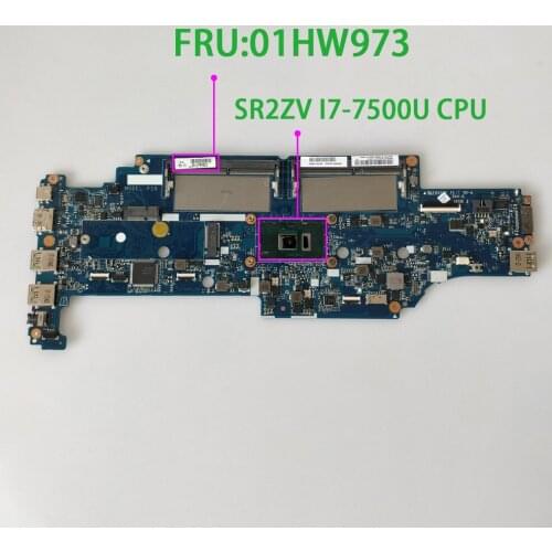 FRU: 01HW973 DA0PS9MB8E0 w SR2ZV I7-7500U CPU for Lenovo ThinkPad 13 Yoga S2 NoteBook PC Laptop Motherboard