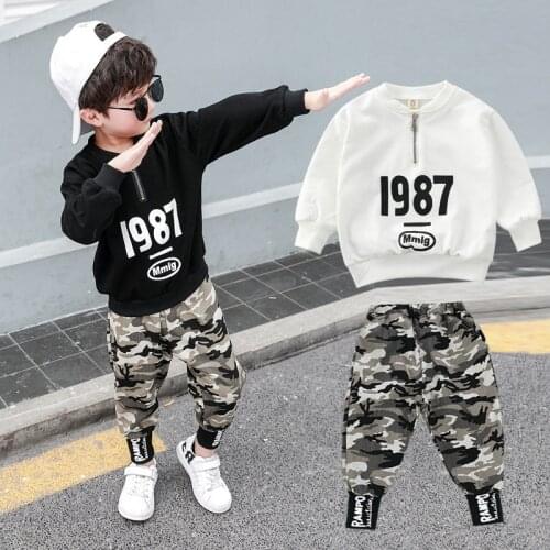 IENENS Kids Baby Boys Girls Military Clothing T-Shirt + Pants Outfits Sets Childrens Boy Girl Cotton Clothes Suits